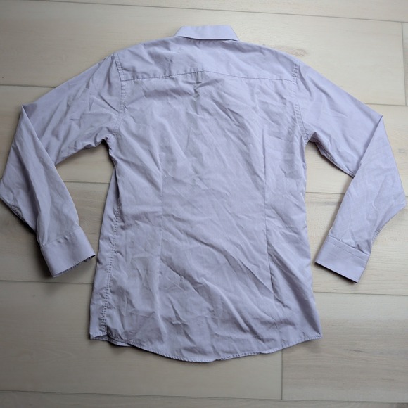 Eton Shirt Mens 15.5 39 Slim Purple Diamond Textured Dress Button Up Long Sleeve - Picture 6 of 12